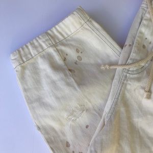 free people mixed up cotton distressed utility jeans